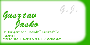 gusztav jasko business card